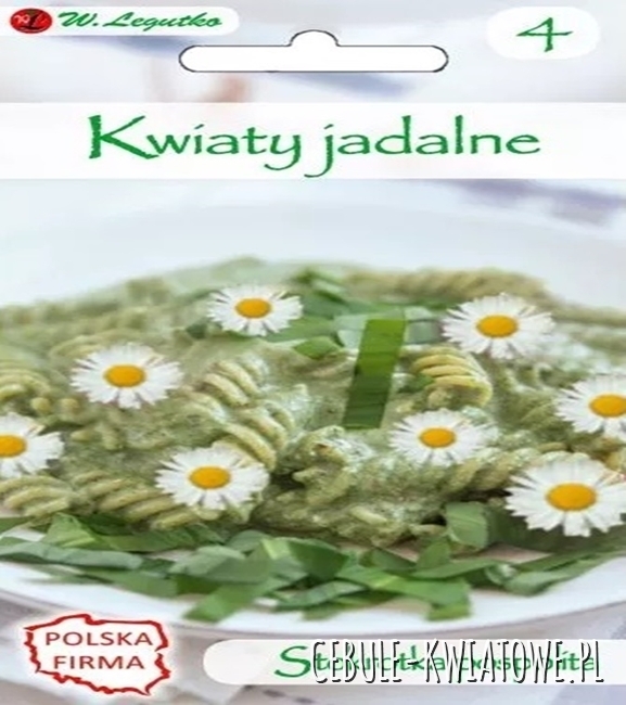 Kwiaty jadalne - Stokrotka pospolita, łąkowa biała