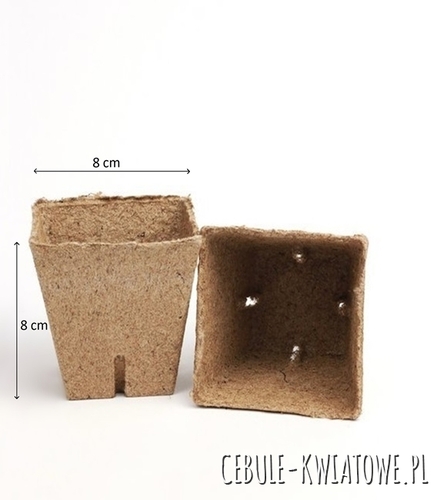 Doniczki torfowe kwadratowe 8x8 P 10szt